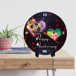 Anniversary Gift / Table Clock With Photo Frame