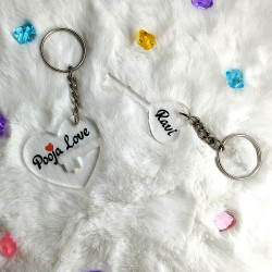 Couple Keychain / Heart Keychain